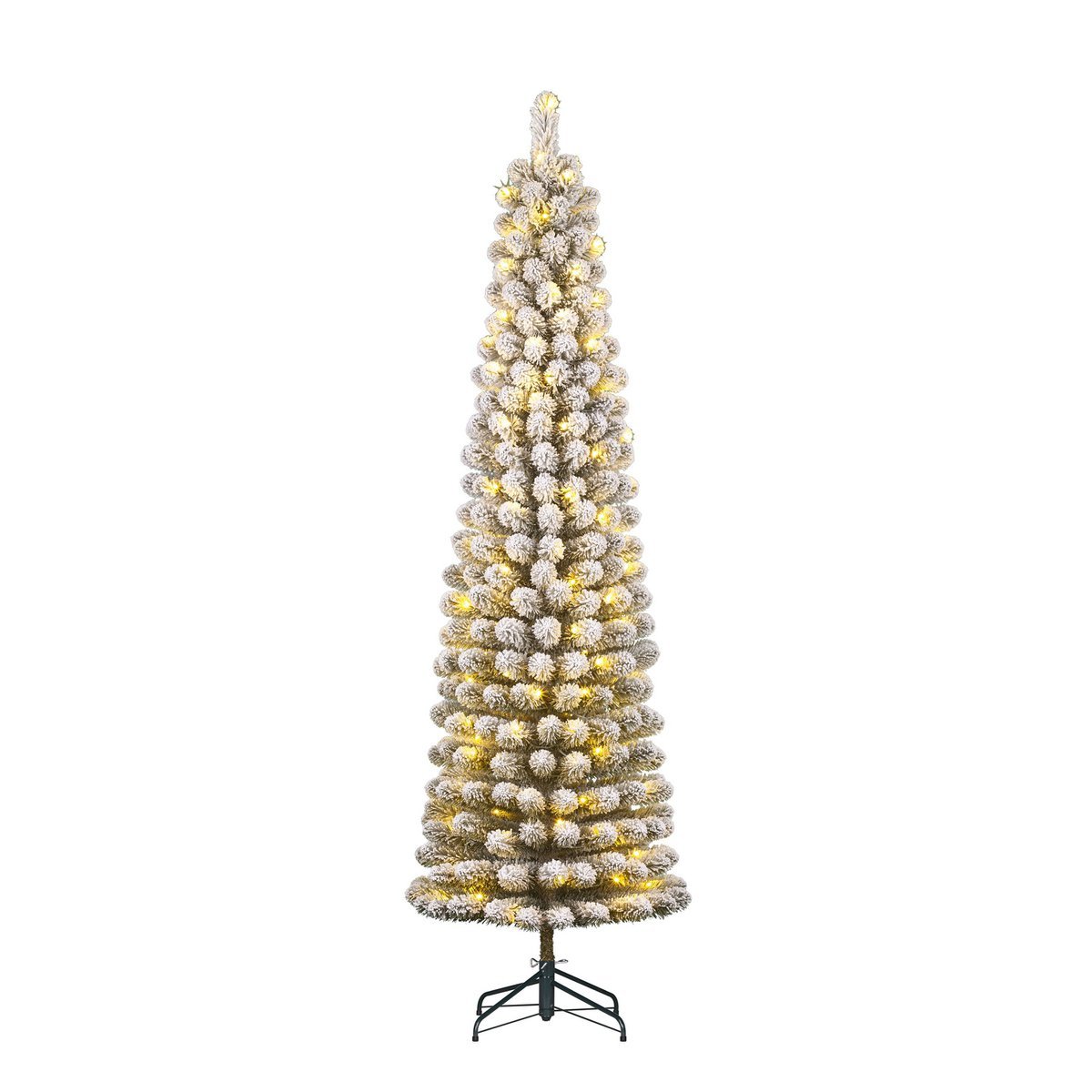 Charlton Smalle Kunstkerstboom Met Warm Witte LED Groen