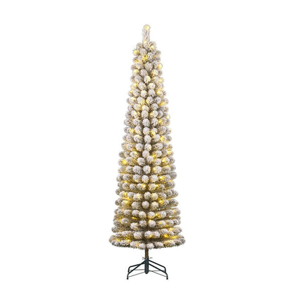 Charlton Smalle Kunstkerstboom Met Warm Witte LED Groen