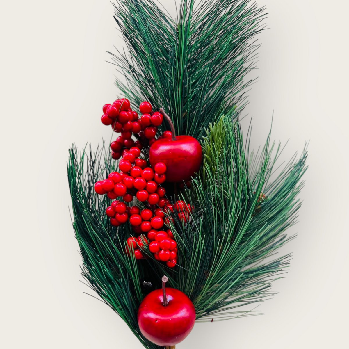 Kunstbloem kerstcombinatie 61 cm rood groen