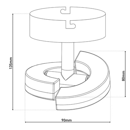 1 LED wall and ceiling spot "Affi"