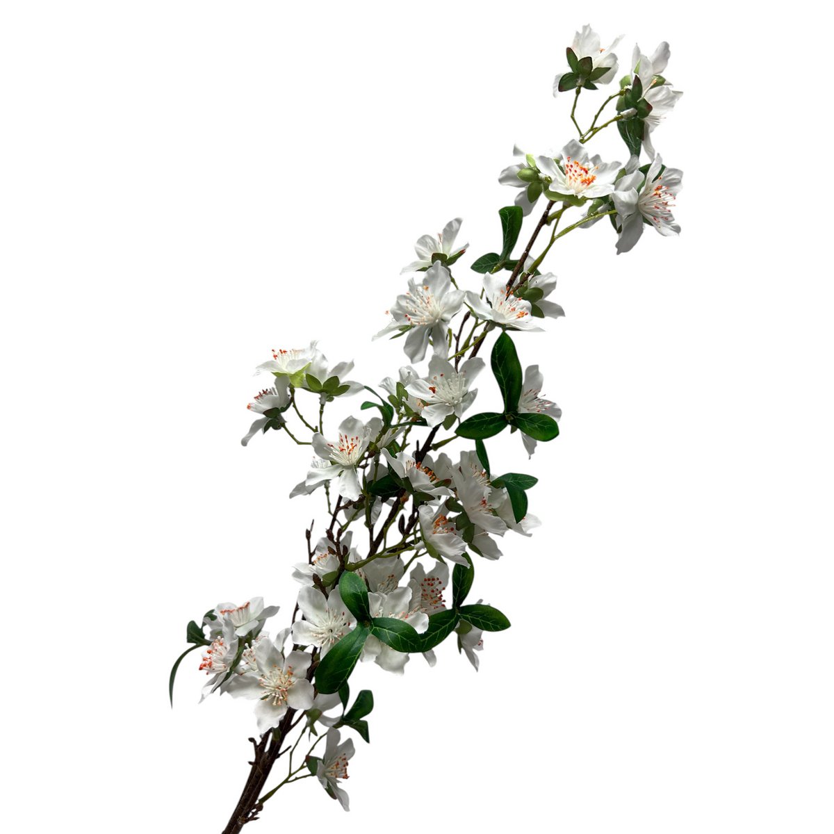 Kunstbloem Prunus persica 110 cm wit