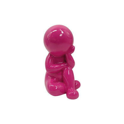 Standbeeld Amigo Dreaming roze polyresin 11x15x20 cm