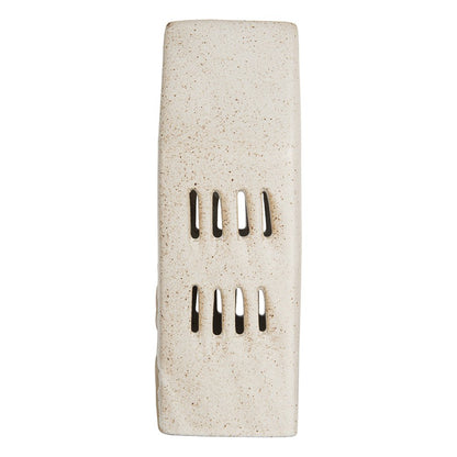 Decoratiehuisje keramiek LED 7x6x19 cm beige