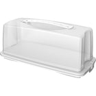 Cakedoos rechthoek 36x16.5x16.5 cm wit transparant