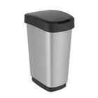 Afvalbak 50L zilver/metallic