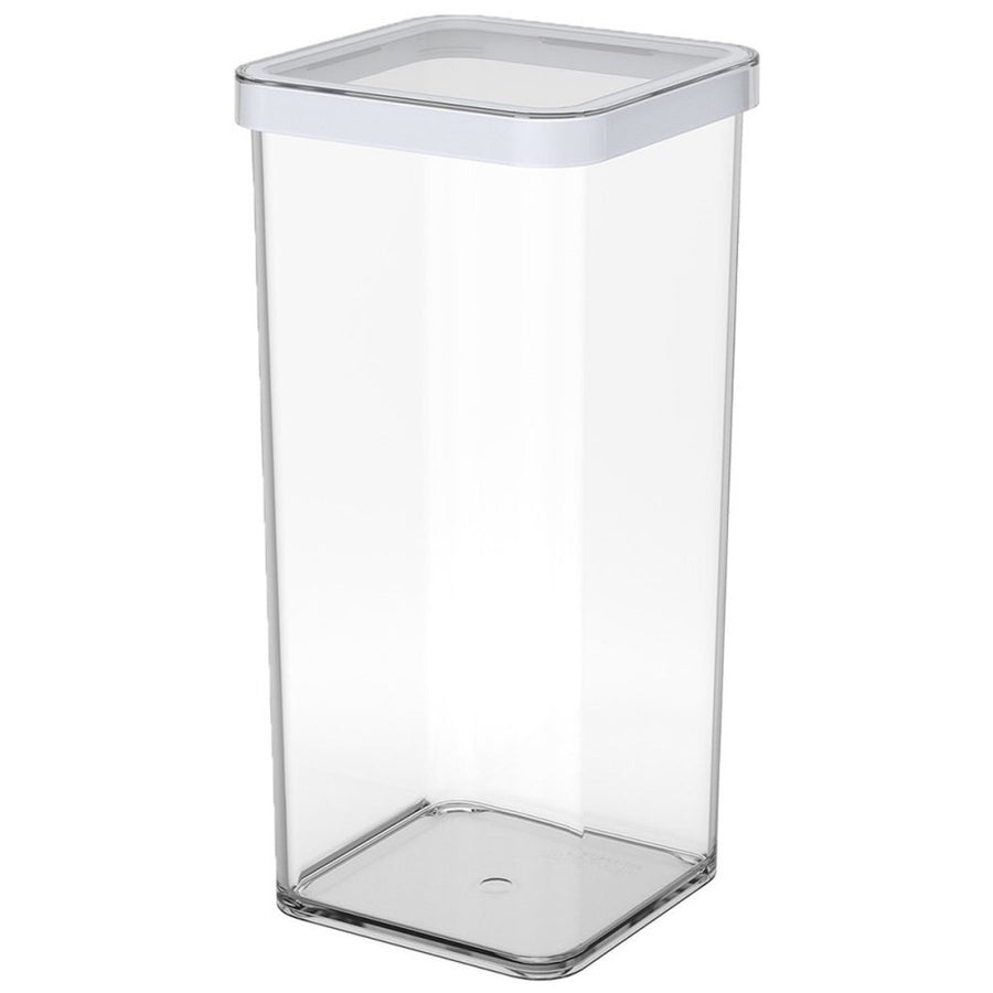 Rotho Loft Bewaardoos 10X10X21 Cm 1.5L Wit/Transparant