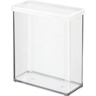 Bewaardoos 3.2L 20x10x21 cm wit/transparant