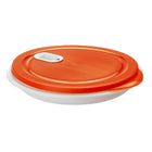 Magnetronbord 26 cm papaya rood/wit