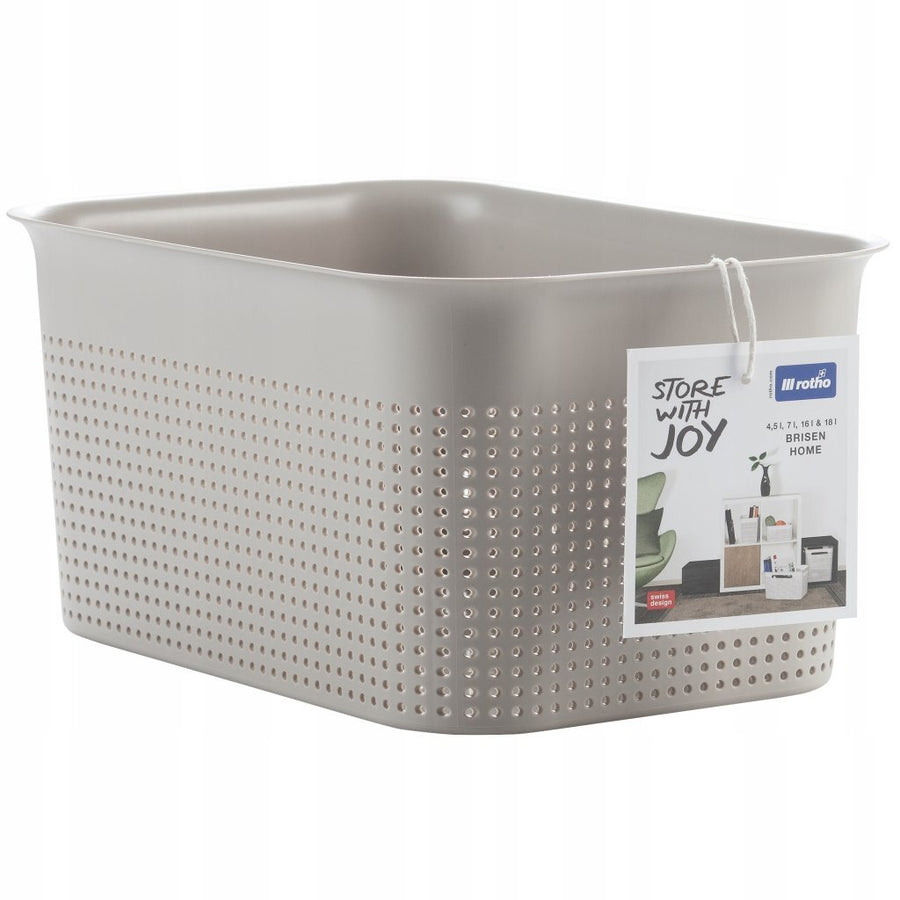 Rotho Brisen Opbergmand 26.2X18X13 Cm 4.5L Cappuccino