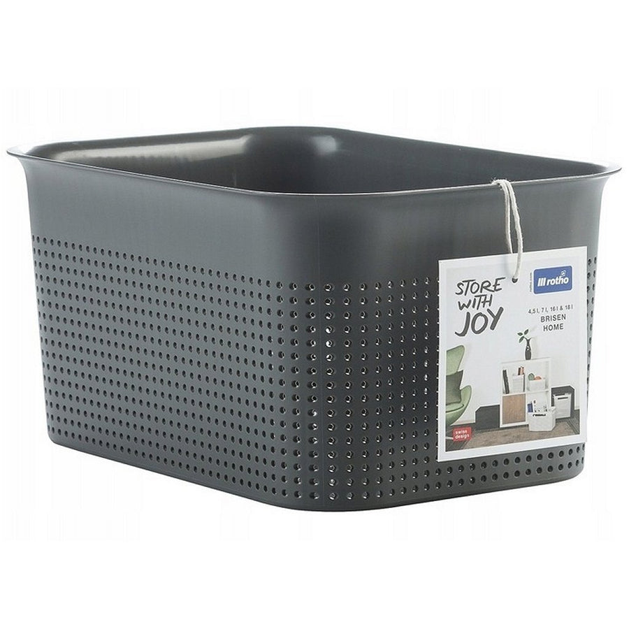 Rotho Brisen Opbergmand 26.2X18X13 Cm 4.5L Antraciet