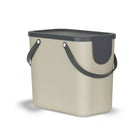 Afvalscheider 25L cappuccino stapelbaar