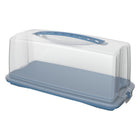 Cakedoos 36x16.5x16.5 cm blauw transparant