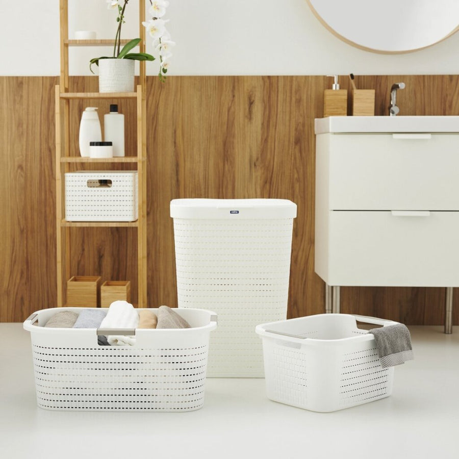 Rotho Country Wasverzamelaar 55L Wit