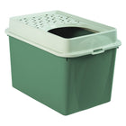 Rotho Eco Berty Cat Litter Box with Top Entry Green/Sand