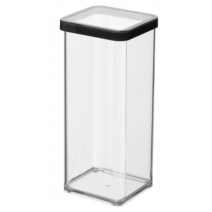 Rotho Loft Bewaardoos 10X10X21 Cm 1.5L Zwart/Transparant