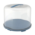 Taartdoos XL 35.5x34.5x26 cm blauw transparant