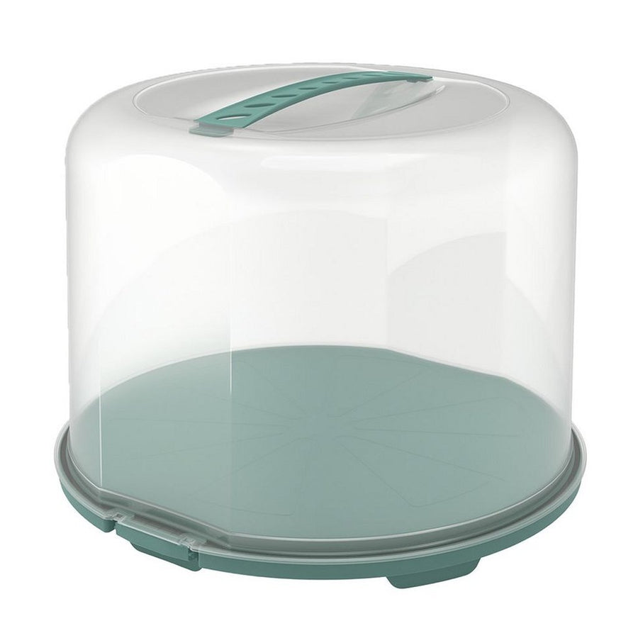 Rotho Fresh Taartdoos Xl 35.5X34.5X26 Cm Mistletoe Groen/Transparant