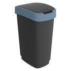 Rotho Twist Waste Bin 50L Horizon Blue/Anthracite
