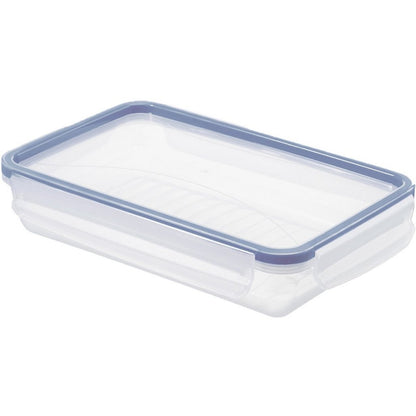 Rotho Clic &Amp; Lock Koelkast Bewaardoos 1L Vlak Horizon Blauw/Transparant