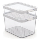 Rotho Cauma Refrigerator Organizer Set 1.2L + 2.15L Transparent