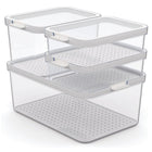 Rotho Cauma Set Fridge Organizer 4.65L + 2.15L + 2X 1.2L Transparent