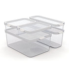 Rotho Cauma Set Fridge Organizer 4.65L + 2L + 1.15L + 2X 1.2L Transparent