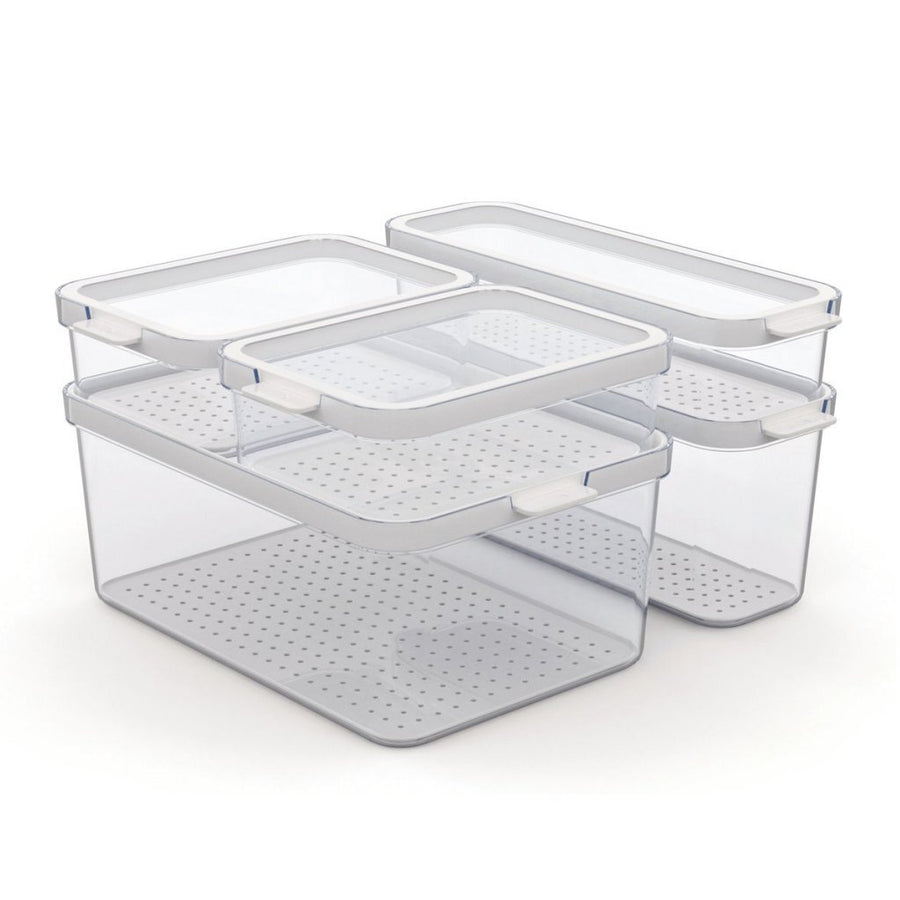 Rotho Cauma Set Koelkastorganizer 4.65L + 2L + 1.15L + 2X 1.2L Transparant