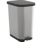 Rotho Ribo Pedal Bin 35L Silver/Metallic/Anthracite