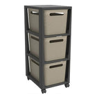 Ladekast 77x36.6x29.6 cm cappuccino antraciet