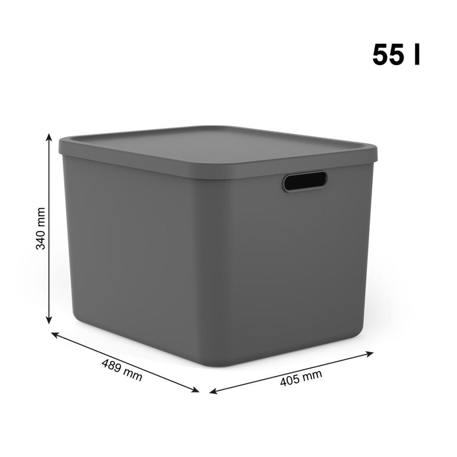 Rotho Albula Multibox 55L Antraciet
