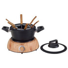 Basic Nouvel Wood 6-Person Fondue Set Black/Wood