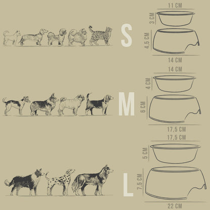 Honden voerbak 2 stuks roestvrij staal melamine wit goud