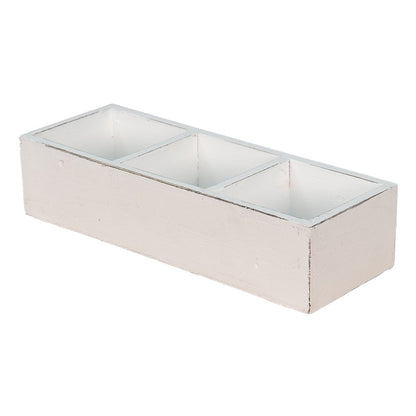Houten kistje 33x12x7 cm wit