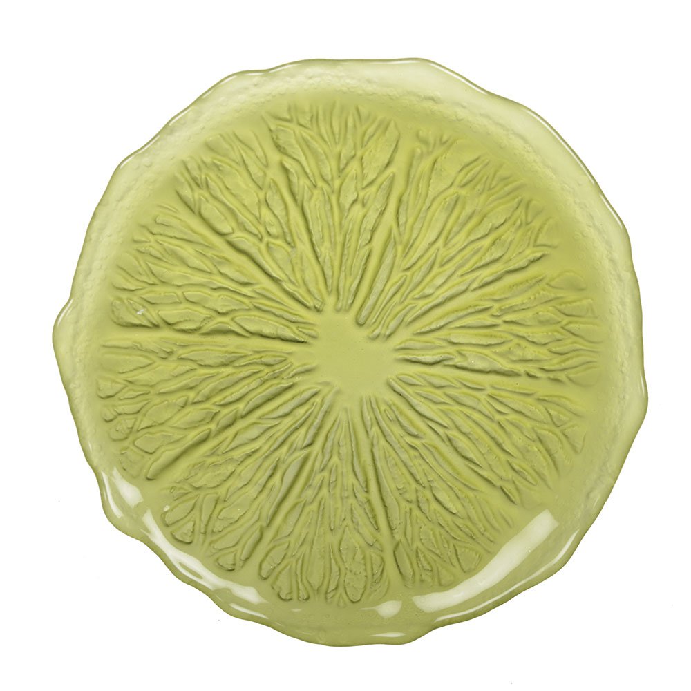 Dessertbord 21 cm glas groen citroen