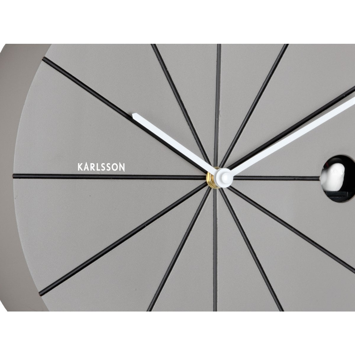Wandklok 28 cm grijs plastic