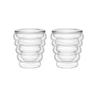 Dubbelwandige glazen bekers 250 ml set van 2