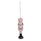 Kersthanger Notenkraker 13 cm roze polyresin