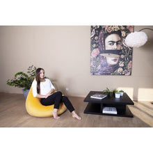Big Poire Velvet Ottoman Old Yellow Sit On It Home Accessory