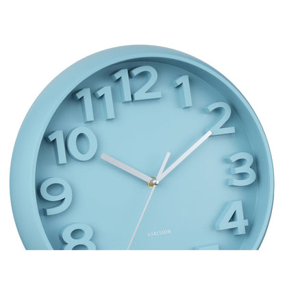 Wall clock raised classical numerals