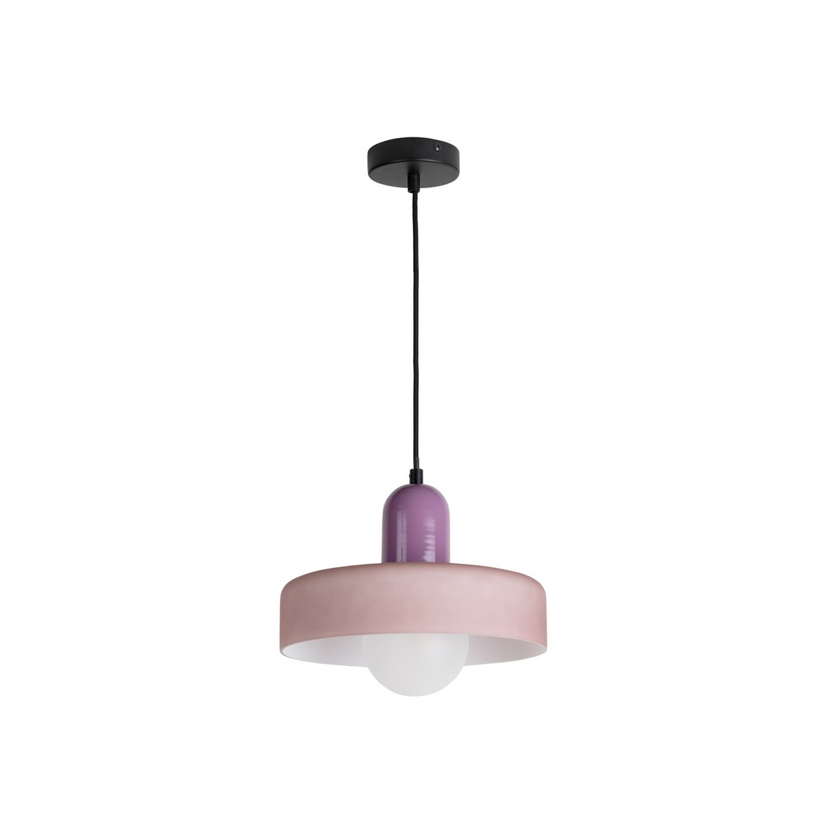 Hanglamp paars glas Ø25x23 cm mat