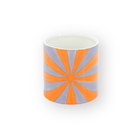 Bloempot 12,5x12,5x13cm lila/oranje
