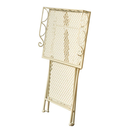 Buitentafel inklapbaar 50x38x68 cm ijzer gebroken wit