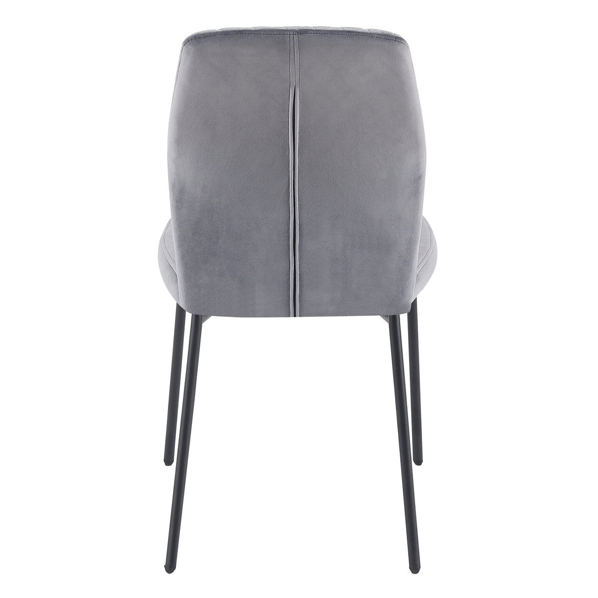 Stoelenset 2 stuks grijs fluweel