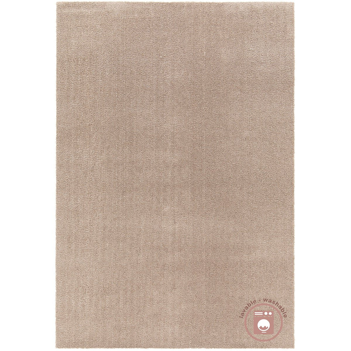 Vloerkleed 160x230 cm zandbeige machinewasbaar