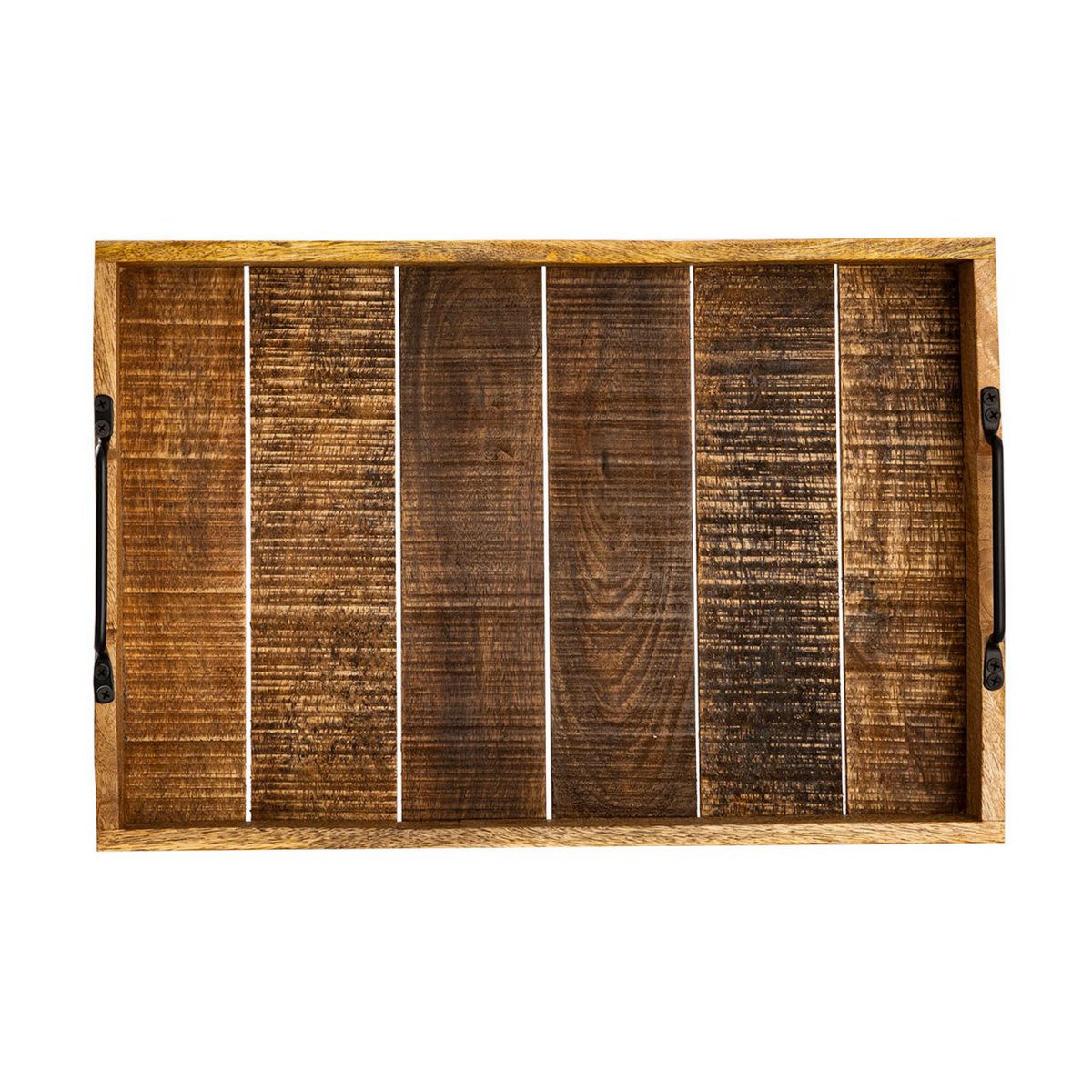 Serveerlade Houten Ladeset 2 Stuks Mango Hout 46x31 Cm Set