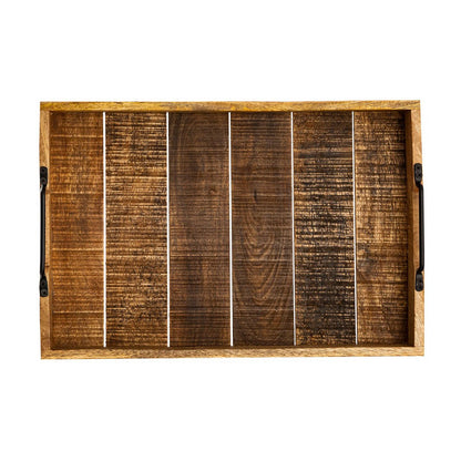 Serveerlade Houten Ladeset 2 Stuks Mango Hout 46x31 Cm Set