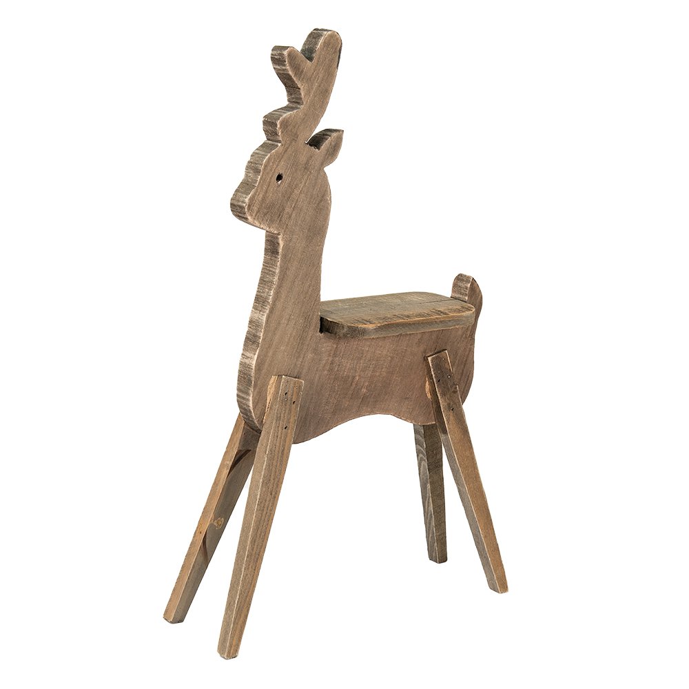 Plantenstandaard rendier 69 cm bruin hout