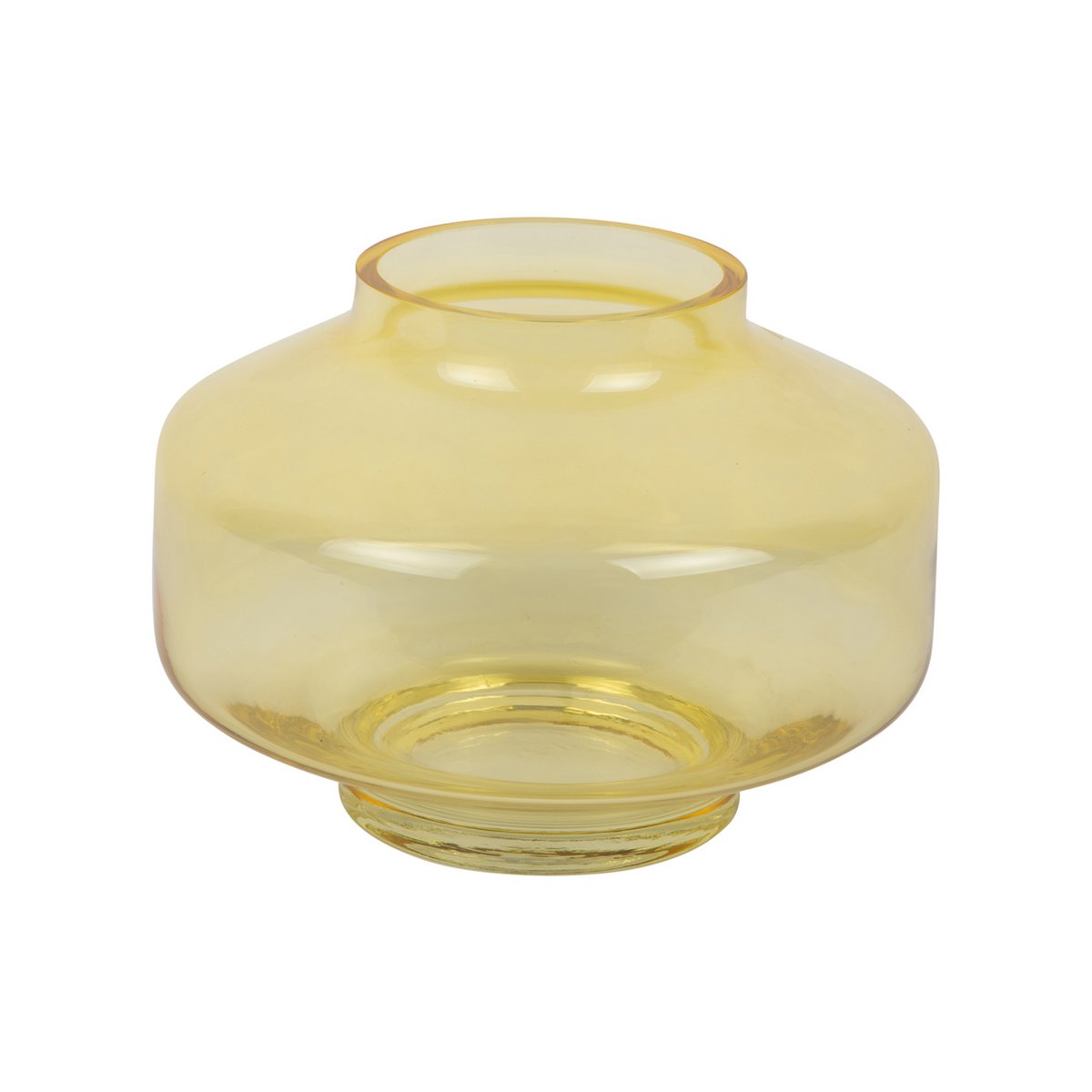 Vaas glas geel 22 cm