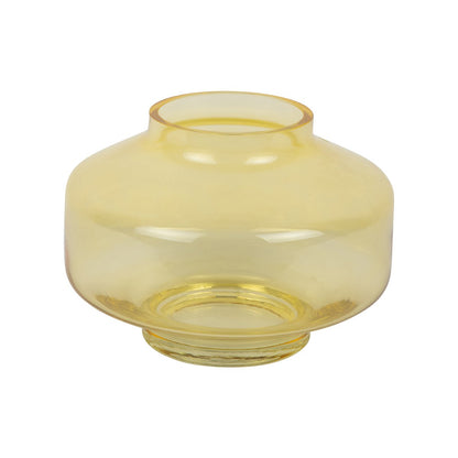 Vaas glas geel 22 cm