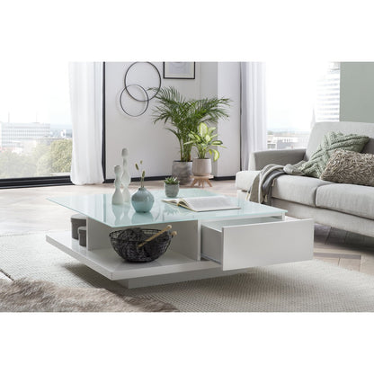 Salontafel 100x100x36 cm wit